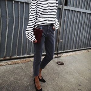 DENIM COLAB HIGH WAISTED JEAN